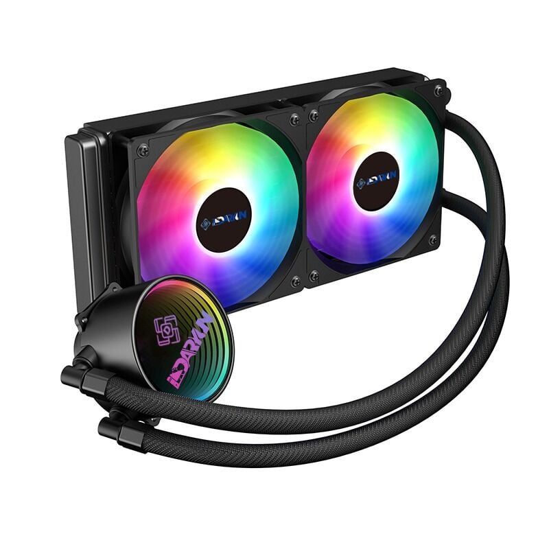 DARYUN Cix 240mm Argb Sıvı Soğutma 2x12cm Fan Amd*intel Uyumlu Yüksek Performanslı Işlemci Soğutucusu