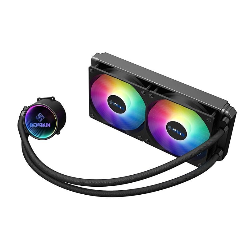 DARYUN Cix 240mm Argb Sıvı Soğutma 2x12cm Fan Amd*intel Uyumlu Yüksek Performanslı Işlemci Soğutucusu