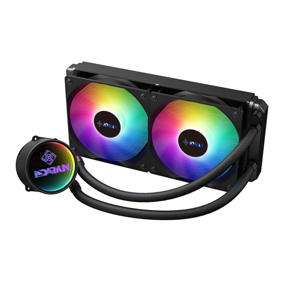 DARYUN Cix 240mm Argb Sıvı Soğutma 2x12cm Fan Amd*intel Uyumlu Yüksek Performanslı Işlemci Soğutucusu