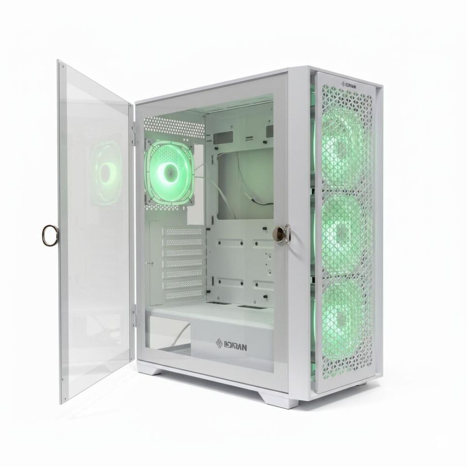 DARYUN Nirsa Pro 4x120MM Argb Fanlı Beyaz Gaming Bilgisayar Kasası