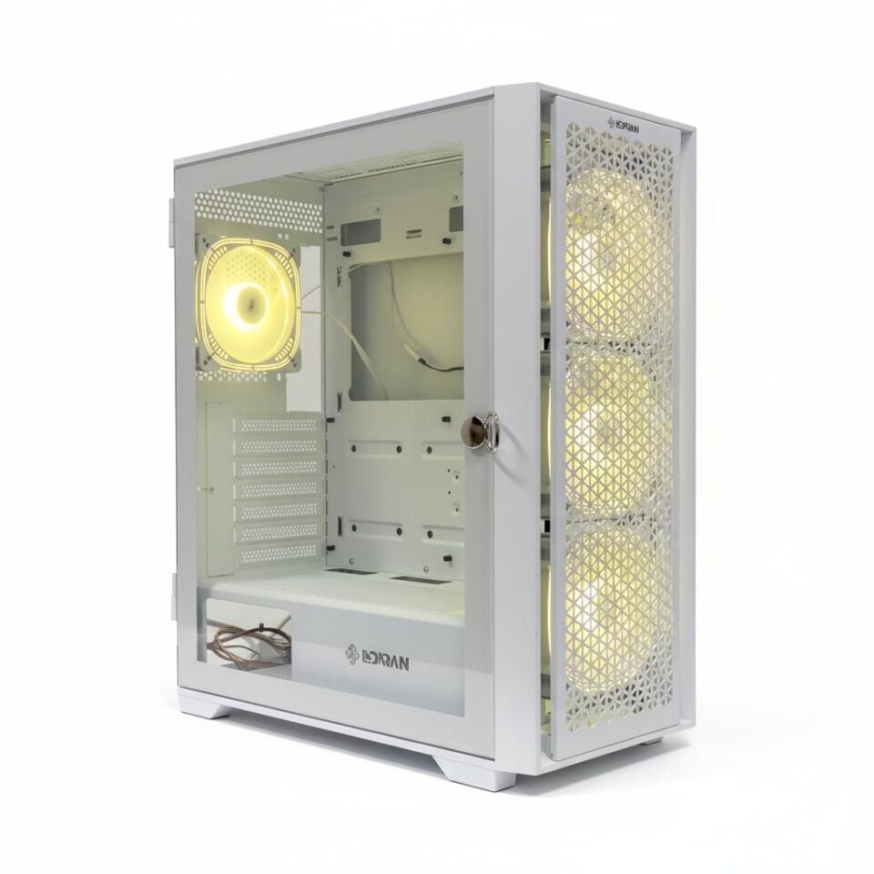 DARYUN Nirsa Pro 4x120MM Argb Fanlı Beyaz Gaming Bilgisayar Kasası