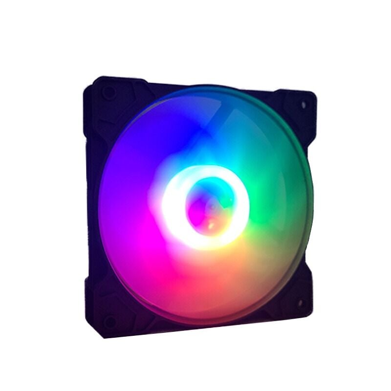 DARYUN 12Cm Kasa İçi Uyumlu Rainbow led Fanlı Molex 4 Pin Soket Fan