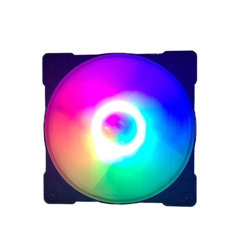DARYUN 12Cm Kasa İçi Uyumlu Rainbow led Fanlı Molex 4 Pin Soket Fan