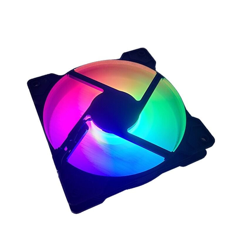 DARYUN 12Cm Kasa İçi Uyumlu Rainbow led Fanlı Molex 4 Pin Soket Fan