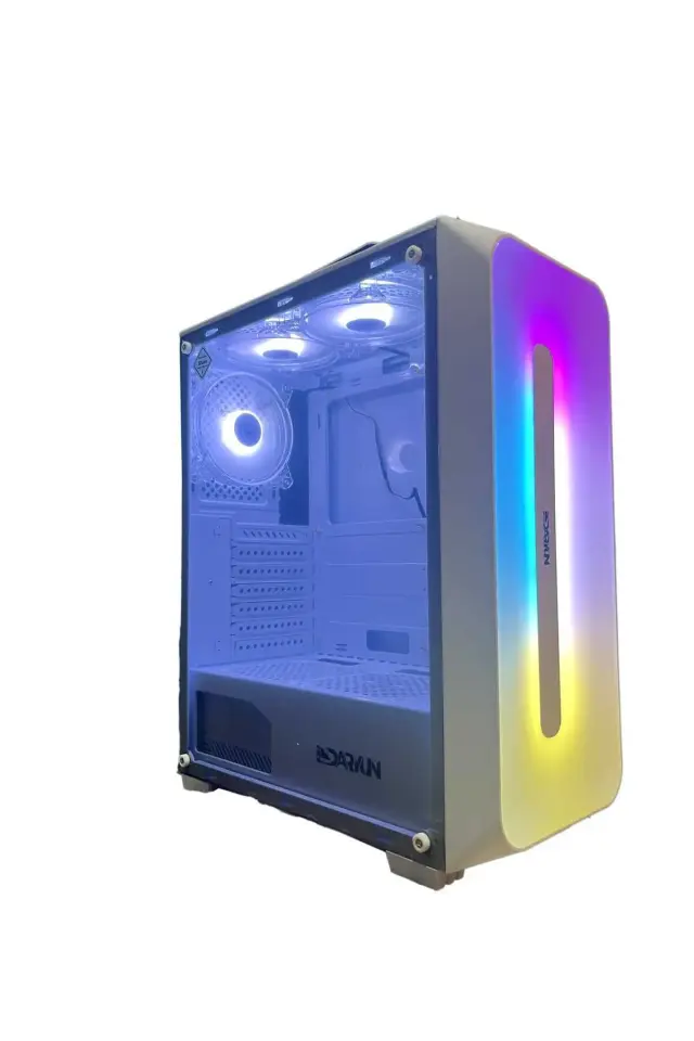 DARYUN İfesto 3 X 120 Mm Whıte Panel Argb Fanlı Cam Panelli Bilgisayar Kasası