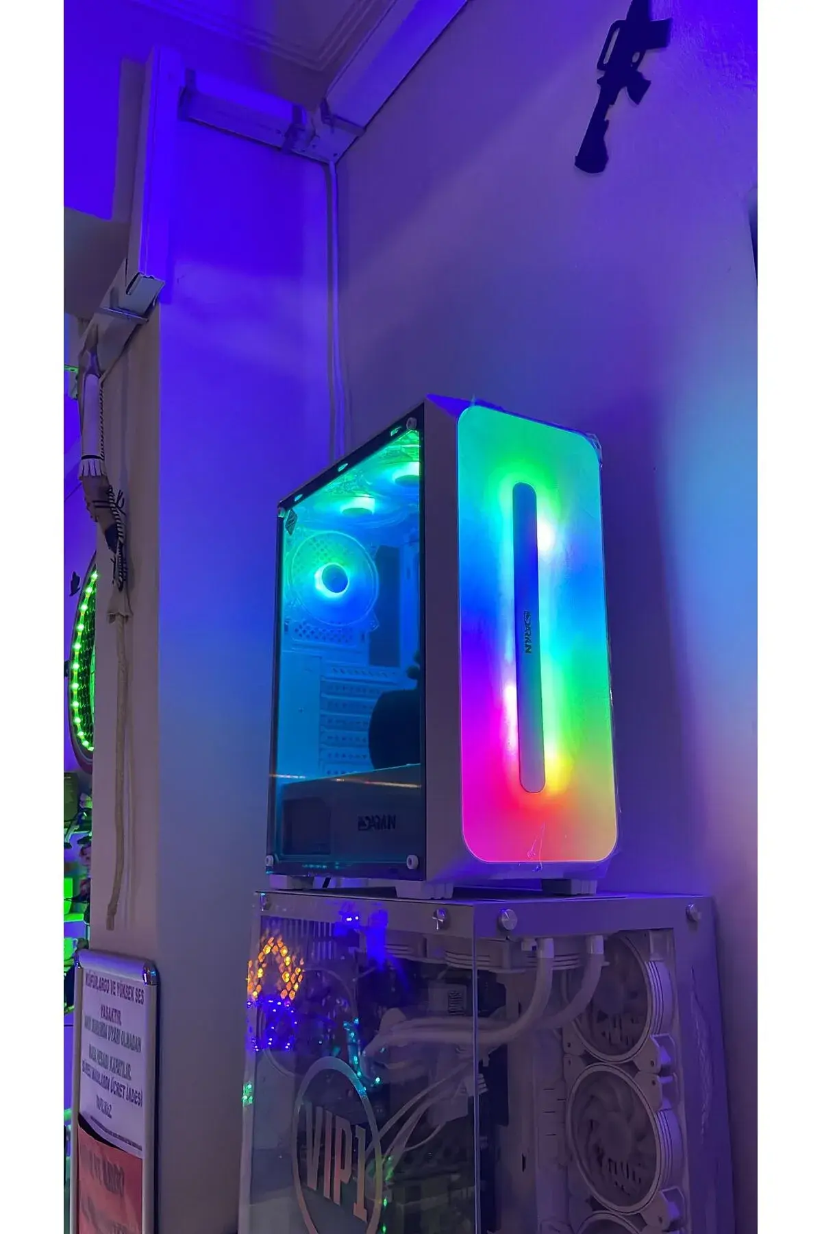 DARYUN İfesto 3 X 120 Mm Whıte Panel Argb Fanlı Cam Panelli Bilgisayar Kasası