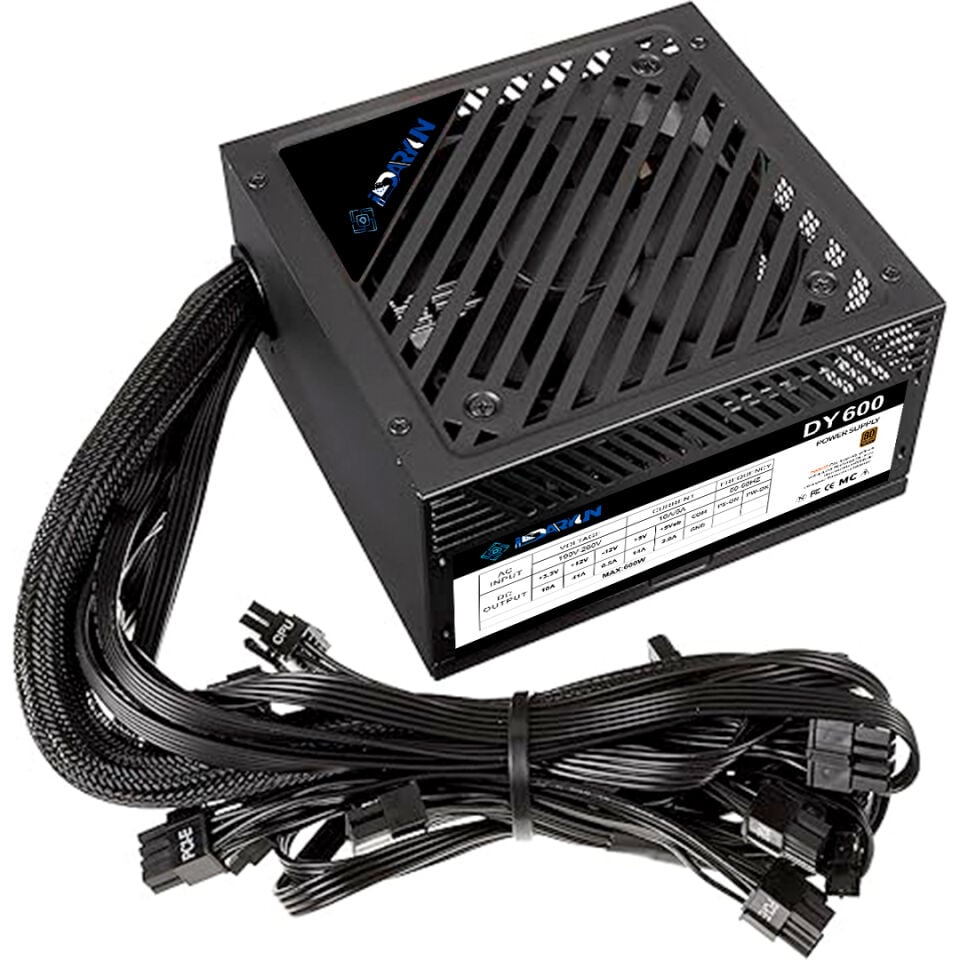 DARYUN Dy600 600w80 Plus Bronze Siyah Güç Kaynağı